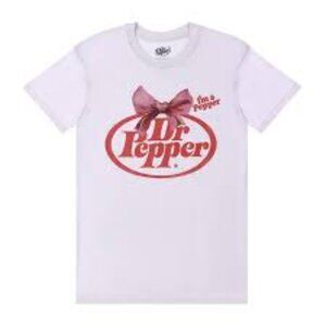 Dr. Pepper Bow Soda Graphic "I'm a Pepper" Orchid Tint Color NWT Size Large